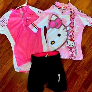 2 Cycling Jerseys and cycling shorts
